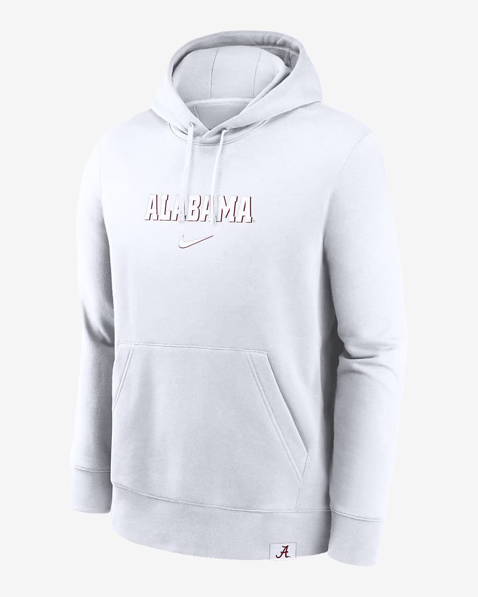 Alabama Crimson Tide Statement Wordmark Lockup Heavyweight Men s Nike College Pullover Hoodie